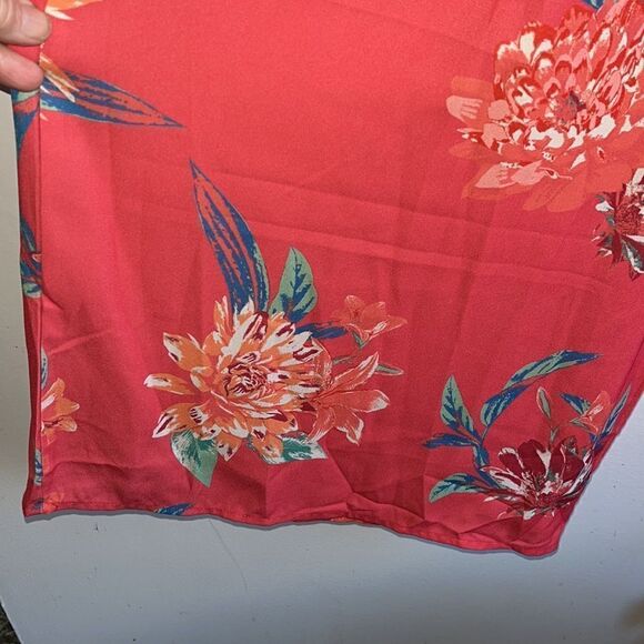 BEAUTIFUL ORANGE FLORAL JEALOUS TOMATO WIDE LEG BELTED FLOWY PANTS SIZE MEDium - Picture 4 of 7